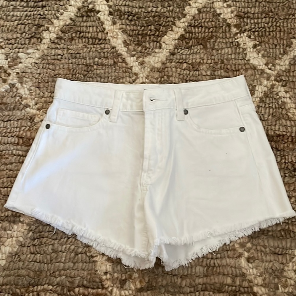 Paige white jean shorts. Size 24.
